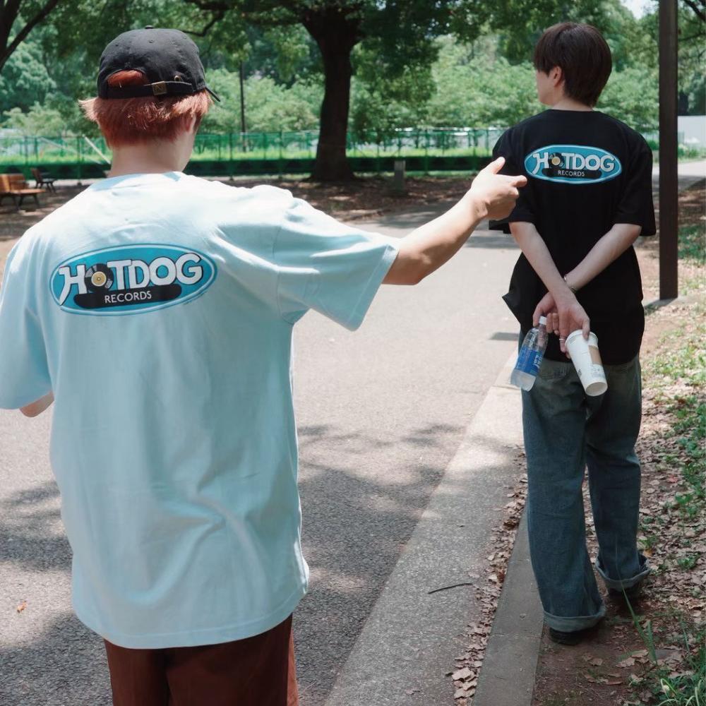 HOT DOG RECORDS T-SHIRT BAWDIES BLUE ver.
